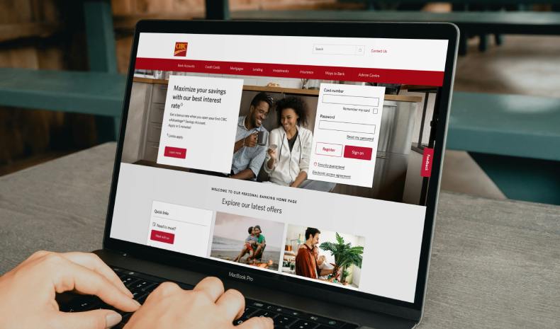 Modern, sleek banking website