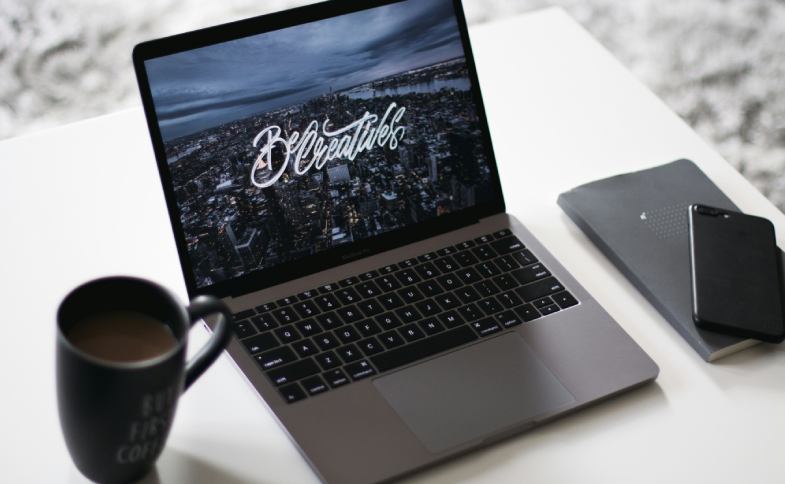 Modern website on a laptop screen