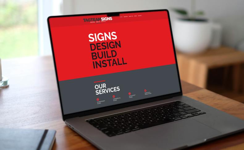 Laptop displaying a disjointed, inconsistent brand