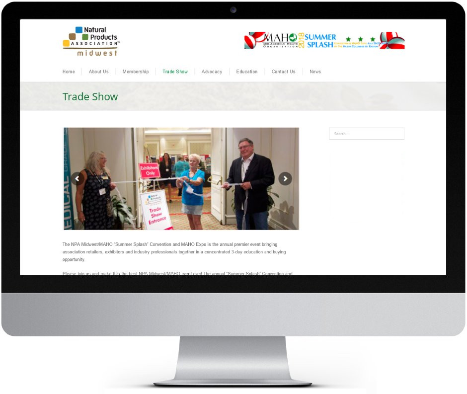 Laptop with web page design