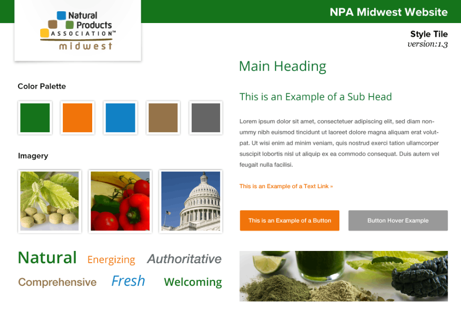 Website style tile