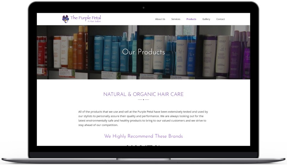 Laptop showing website page