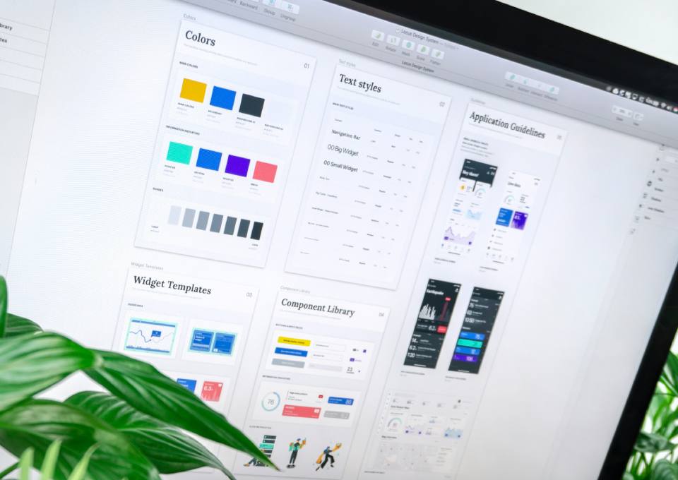 Design system on screen