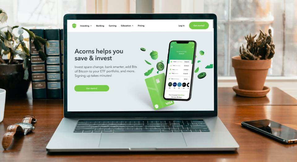 website on laptop with clear call to action to get started